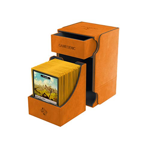 Gamegenic Watchtower 100-Card Convertible Deck Box, Orange - 3