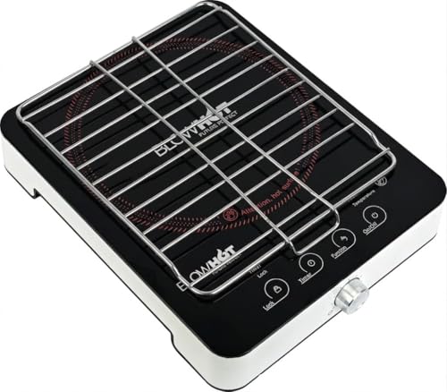 Image of BLOWHOT BL 500 With Grill Infrared Induction For All Purpose | 2200 Watt Infrared Cooktop | Electric Grill Cooker with Mesh Tray | Fast Heating Cook Top | 1 Year Warranty on Coil PCB Fan