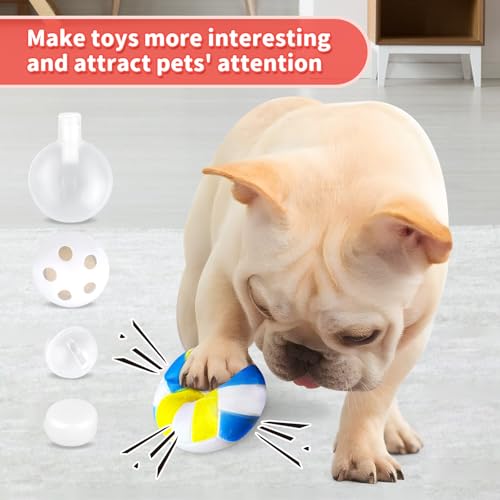 RISF 32 Stück Rasseldosen Rasselbällen und Kuscheltiere Quietscher zum Einnähen Set, Niedlich Squealer Spielzeug, Knisterfolie zum Einnähen, Knisterfolie für Hund Haustier Baby Spielzeug Noise Maker