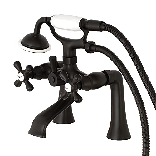 Kingston Brass KS268ORB Kingston Clawfoot Tub Faucet, 7-Inch Center, Oil Rubbed Bronze, Oil-Rubbed...