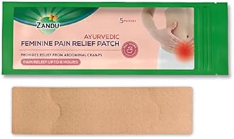 Zandu Ayurvedic Feminine Pain Relief Patch (Pack of 5 Patches) - A Specially Designed Pain Relief Patch for helping Relieve Abdominal Cramps & Back Pain | Easy to Apply & Carry