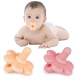 Tinabless Soother Pacifier Set of 2, BPA Free Silicone Newborn Pacifiers Teether Toys for 3-6 Month Baby Boy and Girl… Tinabless Soother Pacifier Set of 2, BPA Free Silicone Newborn Pacifiers Teether Toys for 3-6 Month Baby Boy and Girl…
