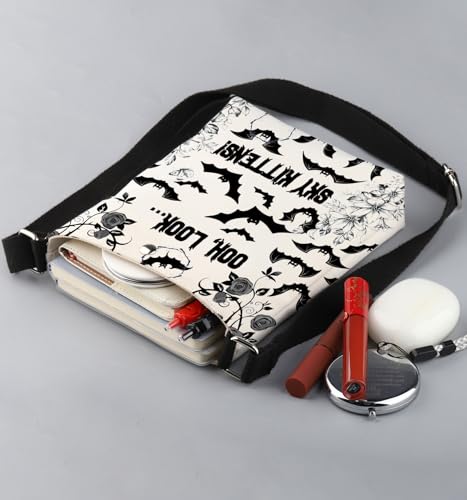 Bat Crossbody Bag Bat Lover Gift Oh Look Sky Funny Halloween Party Gift Spooky Bat Gifts Gothic Small Crossbody Purse4