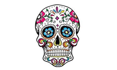 Pegatina transfer XXL parche termoadhesivo calavera mandala para cazadoras camisetas