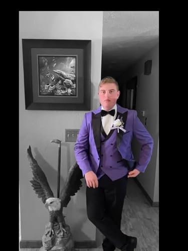 Mens Suits 3 Piece Slim Fit Formal Suits Solid Blazer Vest Pants Set Prom Suit for Men Wedding Groomsmen Tuxedos 7