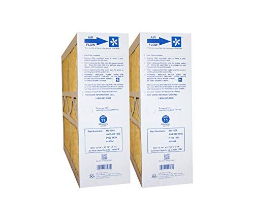 Electro Air Genuine Original MERV 11 Size 15 3/8" x 21 7/8" x 5 1/4" Case of 2 Air Filter for Air Cleaners and Furnaces
