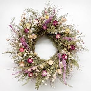Dried Flower Handmade Butterfly Garden Wreath