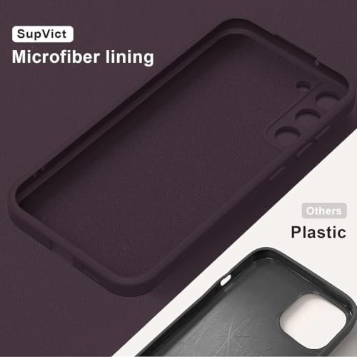 Image of DIZORO Compatible with Samsung S21 FE 5G Back Cover with Upgraded Square Edges for Camera Protection Shockproof Flexible Matte Liquid Silicone Mobile Phone Case (New Deep Purple)