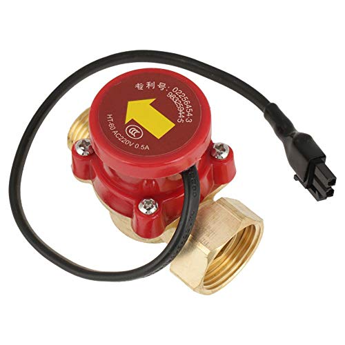 Interruptor de Sensor de Flujo de Agua,HT-60 AC 220V 0.5A Lquido Sensor de Flujo Ajustable Control de Interruptor electrónico,Bomba de Refuerzo Interruptor de Rosca G 3/4 '-1/2' para Ducha