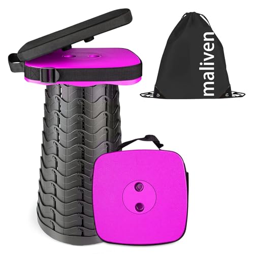 Image of Foldable Camping Stool with Cushion, Portable Folding Stool with Nylon Bag, Collapsible Stool for Adults Portable, Max Load 550 LB