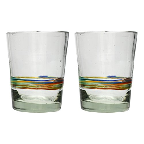 Verre Italien multicolore en verre recyclé transparent design original