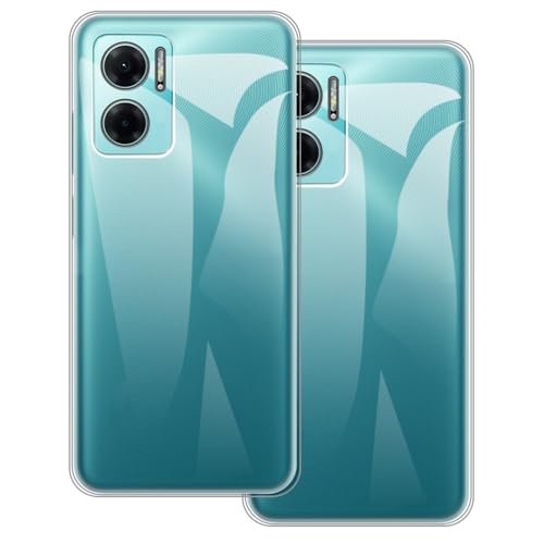UOGNADGD 2�� TPU�P�[�X Xiaomi Redmi Note 11E 5G �Ƃ̌݊������� �X�}�z�J�o�[ - �ϏՌ��t���L�V�u���ی�A�N�Z�T���[ �����J�b�g���H (�N���A+�N���A)