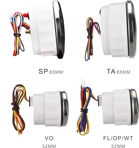 Image of MOTOR METER RACING 85mm 3-3 /8 inch W PRO Series 6 Gauge Set White Dial