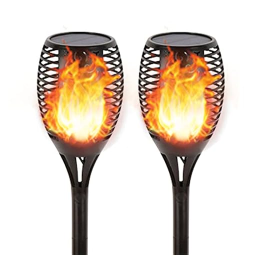 Solar Lights Outdoor (Super Large Size), 99 LED Solar Tiki Torches with Flickering Flame, Waterproof Solar Powered Lights Holiday Decorations Outside Garden Yard Pathway Decor