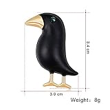 SDGBCXD, Elegancka ozdoba do torebki ze stopu Black Crow Ladies Alloy,Broszki