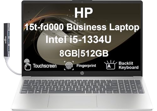 HP 15t-fd000 �r�W�l�X�m�[�g�p�\�R�� 15.6�C���` IPS Touch FHD �f�B�X�v���C (Intel i5-1334U�A8GB RAM�A512GB PCIe SSD�AIntel UHD�O���t�B�b�N�X�A�o�b�N���C�gKYB�A�w��AWiFi 