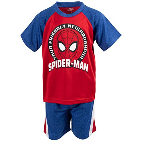 Marvel Spider-Man Little Boys Graphic T-Shirt Tank Top and Shorts 3 Piece Outfit Set Blue/Gray/Red 6 - image 9