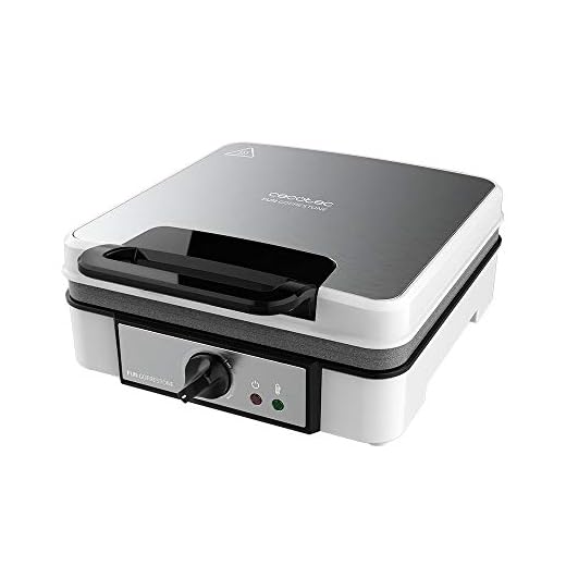 breville vst072x Cecotec Gofrera Eléctrica Fun Gofrestone 4Inox. 1200 W, Acero Inoxidable, 4 Gofres a la vez, Revestimiento antiadherente Rockstone, Temperatura ajustable