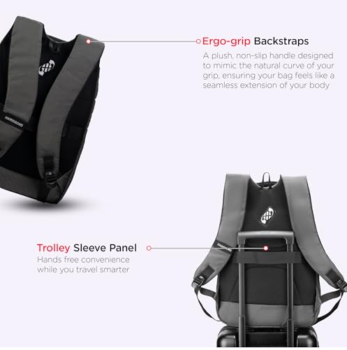 Image of HARISSONS Axis Business Travel Laptop Backpack | 35L | Fits 15.6 inch Laptop | 1000D PU-Coated Polyester | Office, Travel & Work Commute