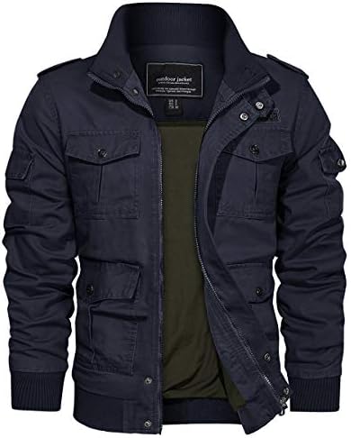 EKLENTSON Men's Military Jackets Cargo Lightweight Coat
