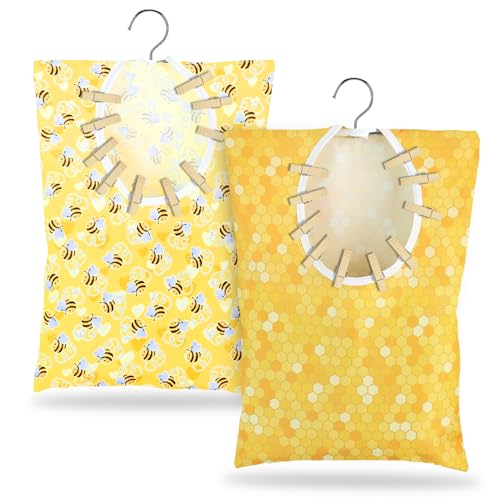 Bee Honeycomb Clothespin Holder (2 Pack) 15x11 Inch