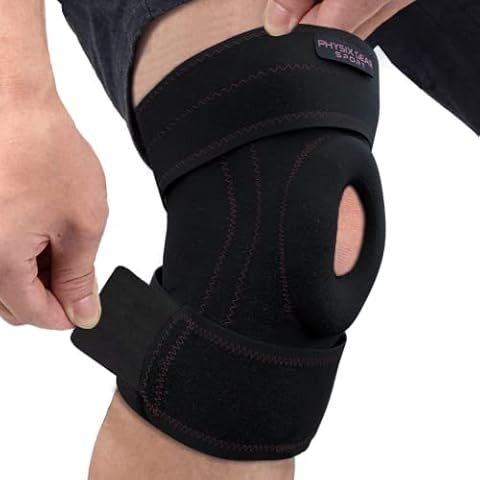 Flexible & Stabilizing Neoprene Runners Knee Brace - Improve Range of Motion & Pain - Prevent Injuries & Support Arthritic Knees - Adjustable Knee Brace for Women, Men & Youth Black/Pink - XL Cover