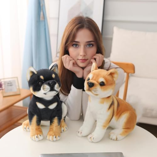 iSpchen Simulation Shiba Inu Kuscheltier, Corgi Plüschtiere Hund Stofftier Plüschkissen Spielzeug Umarmung Kissen Hund süßer Welpe weiches Plüschtier Hundepuppe Spielzeug Geschenke für Mädchen Jungen