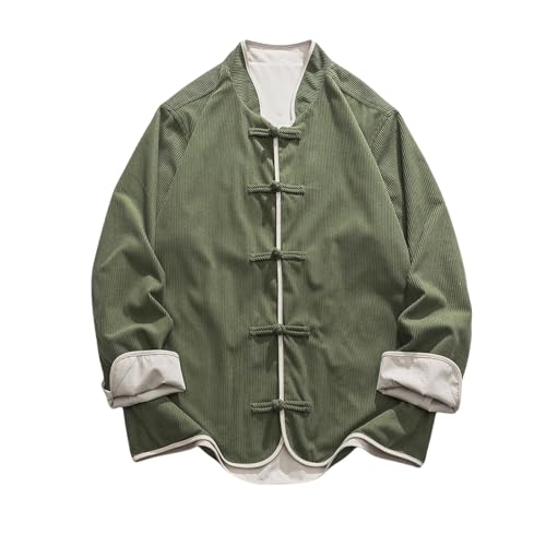 Veste en coton et lin haut de gamme style chinois pour homme élégant