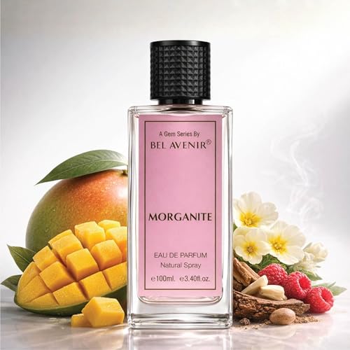 Image of Bel Avenir Morganite Long Lasting Unisex Perfume | Office, Travel and Date Night Fragrance | Perfume for Men & Women | Fruity Floral & Creamy Notes | Eau de Parfum 100 ml
