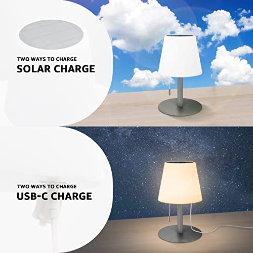 GGNOO Solare Lampada da tavolo Ricaricabile a LED