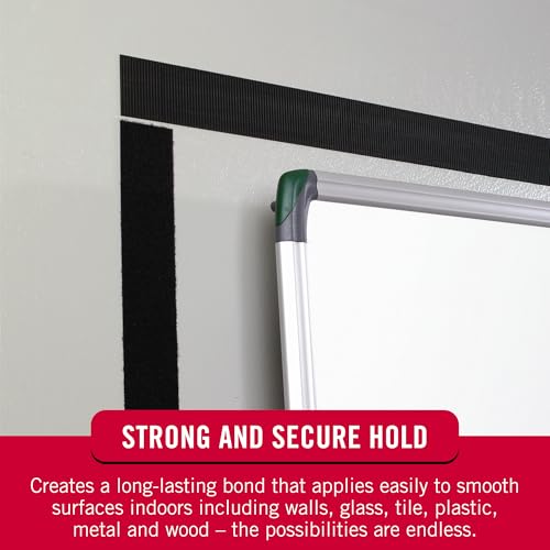 image for VELCRO Brand 5 Ft x 3/4 In | Black Tape Roll with Adhesive | Cut Strip