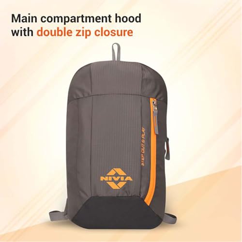 Image of Nivia Pulse Junior 2.0 Backpack For Men & Women, Water-Resistant Sports Backpack, Lightweight, Durable 600D Polyester, Double-Zip Main Compartment & Secure Front Pocket, Capacity-10 Litres