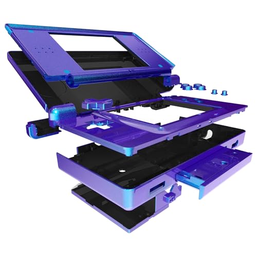 Image of eXtremeRate Chameleon Purple Blue Replacement Full Housing Shell for Nintendo DS Lite, Custom Handheld Console Case Cover with Buttons, Screen Lens for Nintendo DS Lite NDSL - Console NOT Included