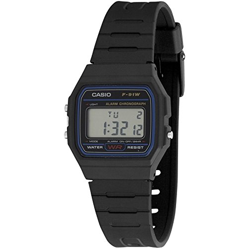 Casio F-91W-1DG Orologio Digitale Uomo: Classico Sportivo Con Display LCD E Allarme