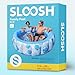 SLOOSH Inflatable Swimming Pool,5.5ft x 20 Inch Full-Sized Blow Up Durable Thickened Luxury Above Ground Family Pool with Comfortable Backrest for Summer Water Party Backyard Garden Lawn,Blue