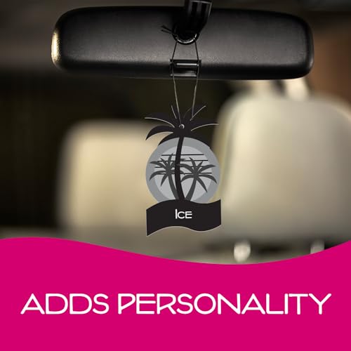 California Scents Palms, Car Air Fresheners,Ice, Coronado Cherry and Newport New Car Scents, Set of 6, Strong Long-Lasting Fragrance, Eliminates Odour - Image 6