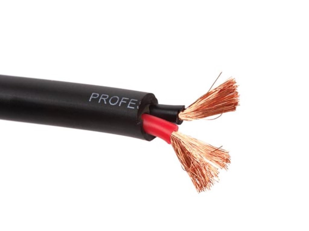 HQ-Power Lautsprecherkabel 2x2.50mm², 100 Meter, schwarz, Rolle, reines OFC Kupfer für Heimkino Stereoanlage, Audiokabel, Lautsprecheranschluss, flexible Installation, professionelle Klangqualität