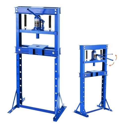 Hydraulic Shop Press 12 Ton-Portable h Frame Hydraulic Press with Movable Plate and Overpressure Protection for Metalworking,Auto Repair & DIY