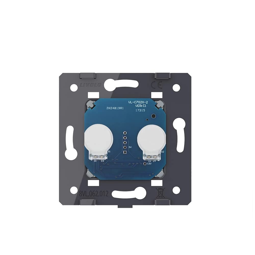 LIVOLO Glas Touch Lichtschalter Funkschalter Steckdosen Wechselschalter Wandsteckdose Sensor Netzwerkdose Sat TV (Modul: Funk Rolladenschalter VL-C702WR)