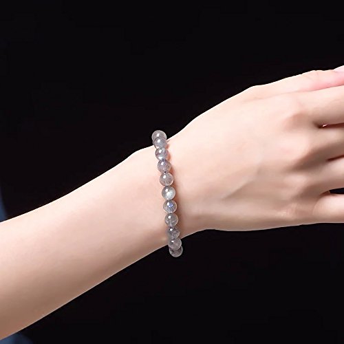 Natural Watermelon Tourmaline Sunstone Moonstone Crystal Energy Stretch Bracelet for Men/Women2