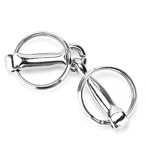 Cocoarm Reitgebiss-Schlüsselanhänger, Pferdegebiss-Schlüsselanhänger aus Zinklegierung mit Einzigartigem -Design, Langlebiges Miniatur-Trensengebiss für Pferdeliebhaber, Reiter, Heim- und