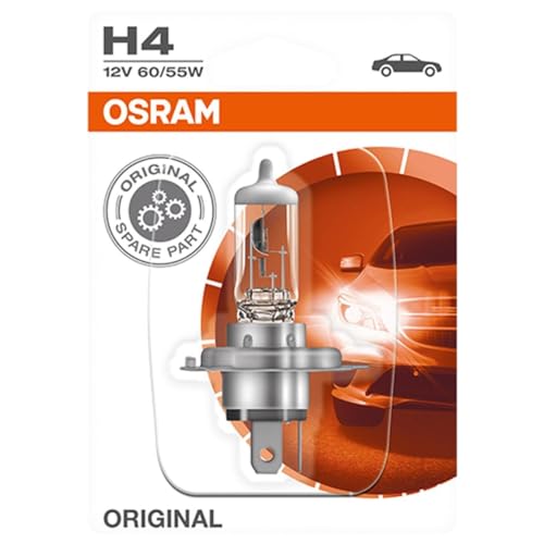 OSRAM H4 Lámpara Faro de Carretera 60/55W 3200K Luz Alta Halógena 64193-01B