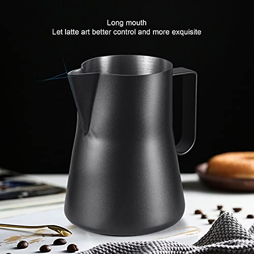 Jarra de Espuma de Leche Jarras de Vapor de 350 Ml 600 Ml con Escala Acero Inoxidable Leche Café Coverpuccino Latte Art… - Imagen 5
