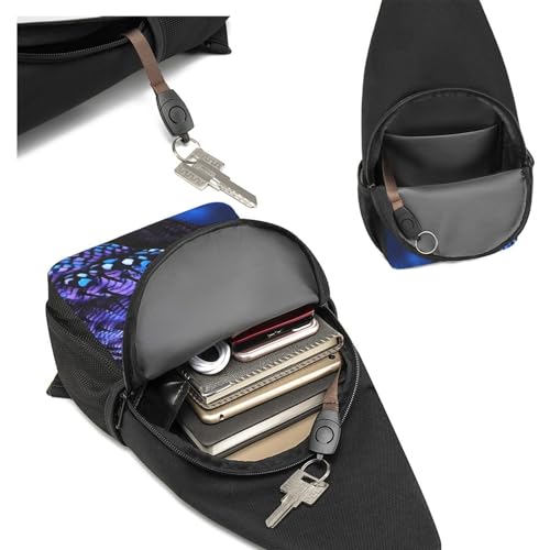 Mochila cruzada tipo sling negra para hombre y mujer miniatura 5