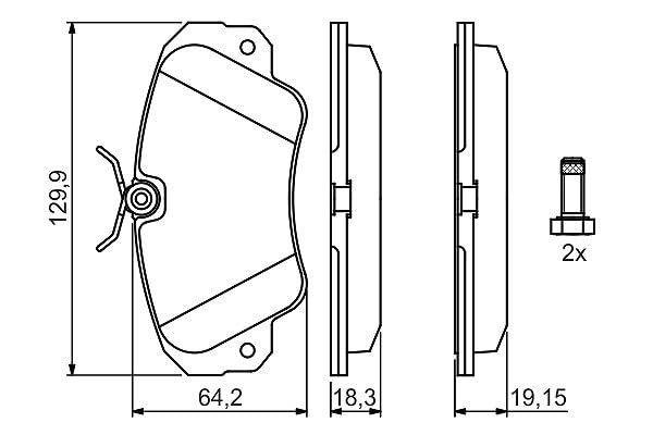 Plaquettes de frein avant Bosch BP509 certifiées ECE-R90 - 5