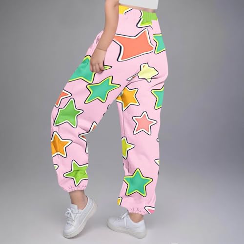 Girls Sweatpants 2025 Trendy Stars Graphic Cute Sweat Pants Kids Unisex Elastic Waist Joggers Y2k Hip Hop Streetwear4