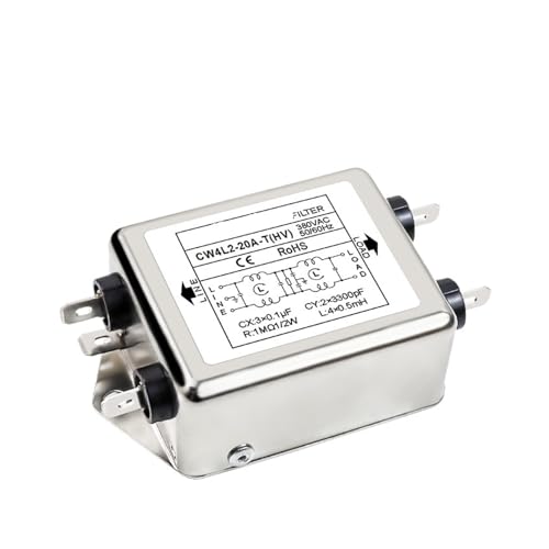 Filtro potente monofásico de alto voltaje CW4L2-20A-T de dos etapas para 380VAC
