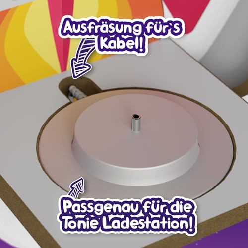 Holzura Regal Rakete für Toniebox, Wandregal für Tonie Figuren, Aufbewahrung für Tonies, Halterung für Toniebox