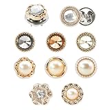 Quacc 10 PCS Women's Modesty Pins: Safety Brooch Buttons for DIY Bag, Cardigan, Dress, Clothes