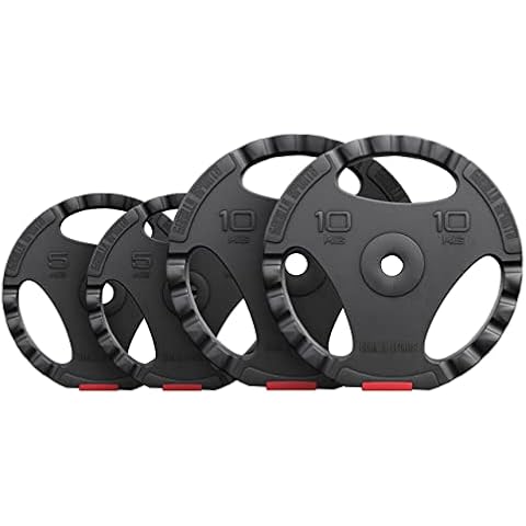 GORILLA SPORTS® - Juego de discos de pesas vinilo 30 Kg Cover
